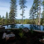 outdoors pool with view to the woods